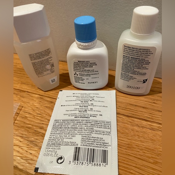 NWT CeraVe & Vichy travel sized skincare set of 4 - Picture 2 of 5
